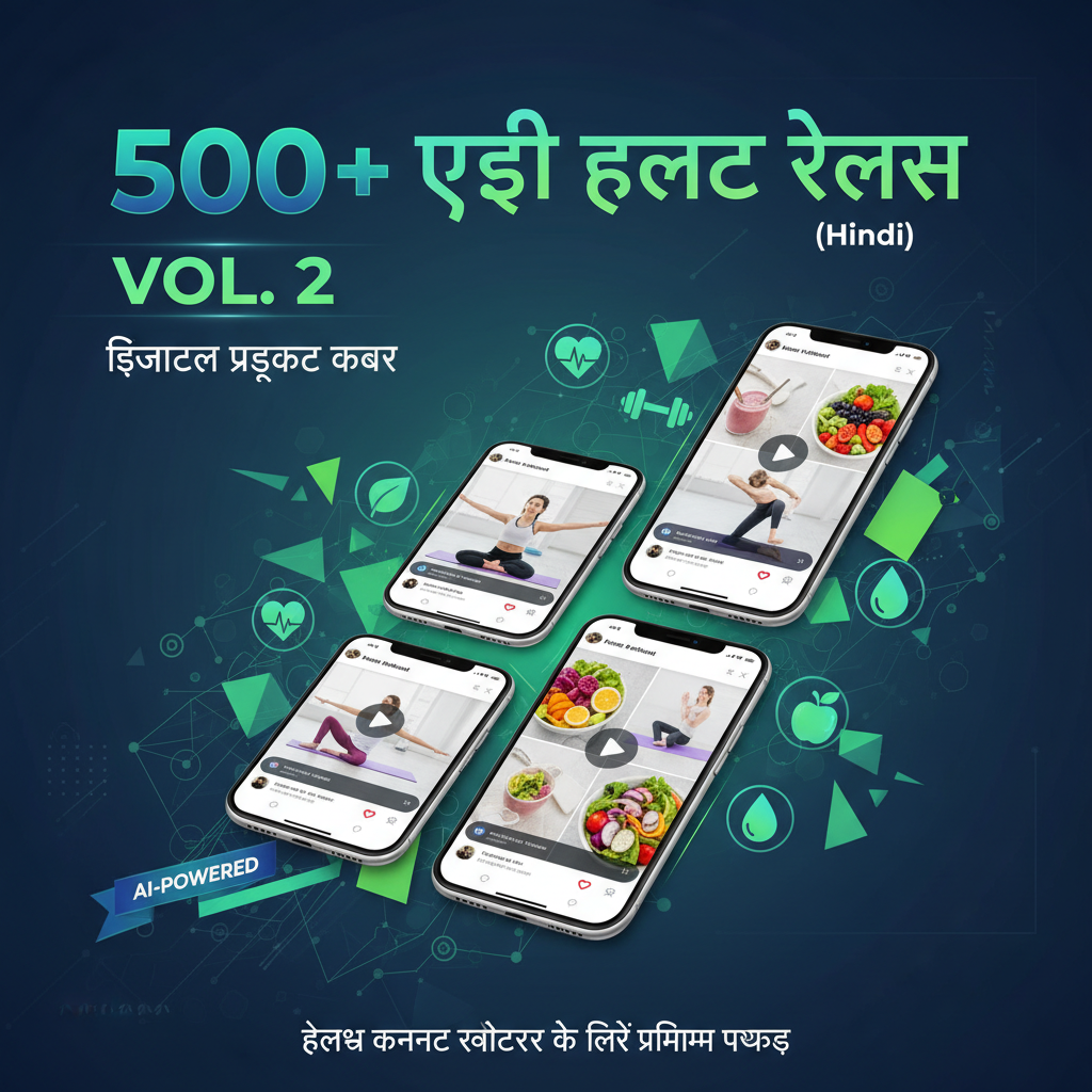 500+ AI Health Reels Vol. 2 (Hindi)