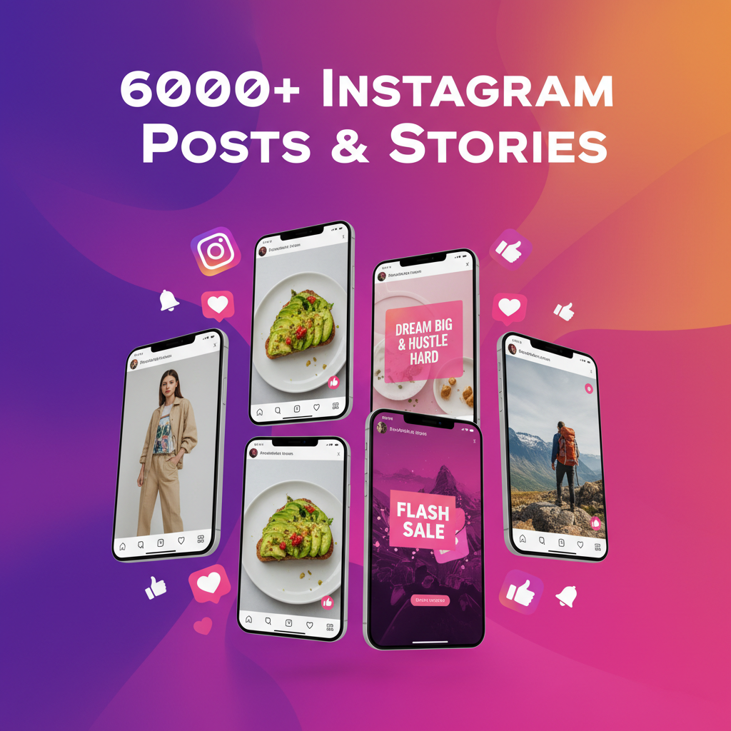 6000+ Instagram Posts & Stories Bundle