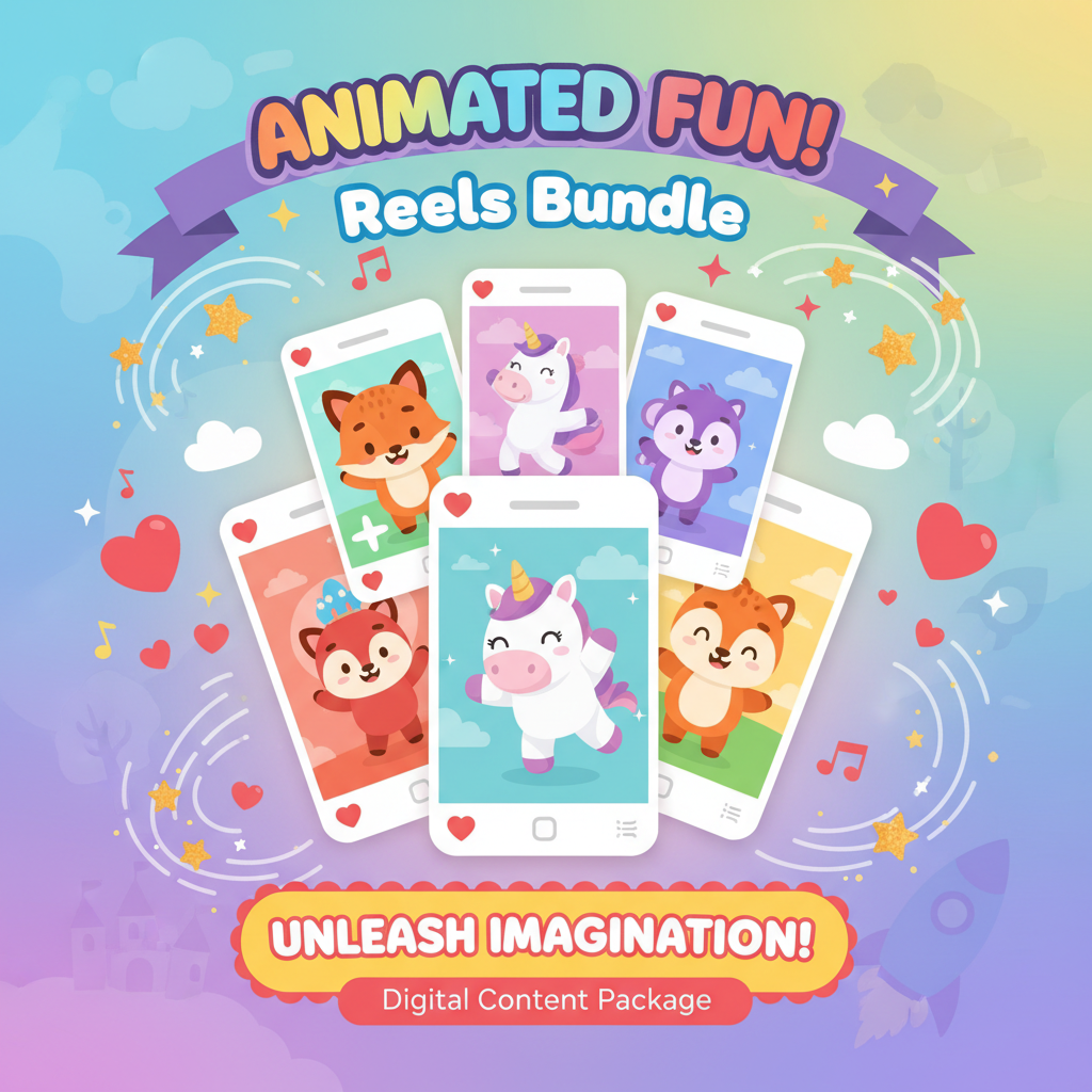 500+ Kids Cartoon & Animated Reels Bundle